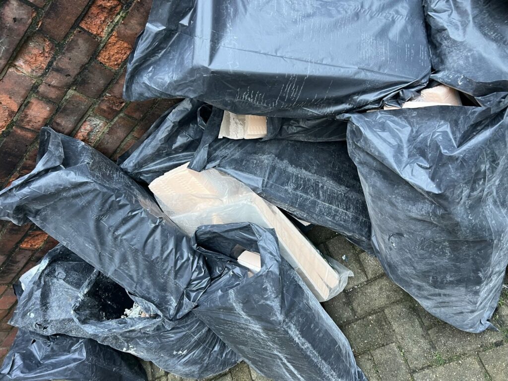 Capital Recycle waste sacks collected under a duty of care transfer note in London